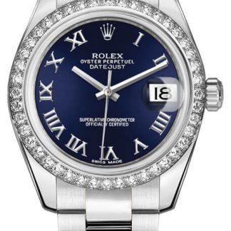 Rolex Datejust 31 Blue Dial White Gold Women's Watch 178384-0058